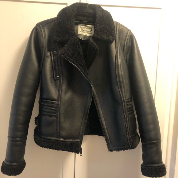 Levi's Jackets & Blazers - Levi’s Faux Leather Shearling Moto Jacket